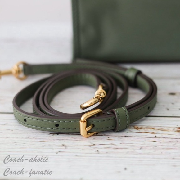 NWT Tory Burch Ella Nylon Mini Tote Crossbody Bag Purse in Palm Leaf Green - Picture 4 of 10